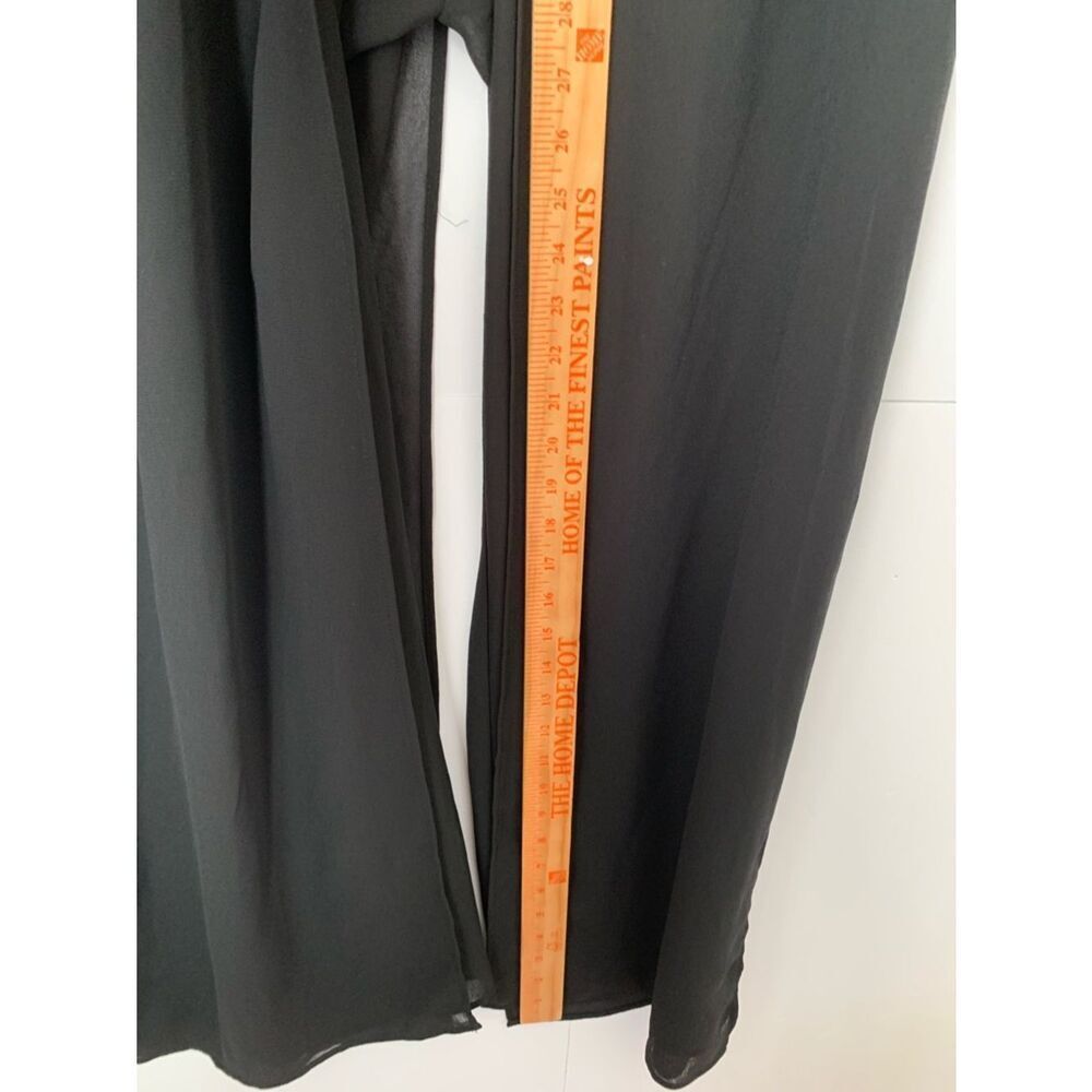Another Thyme Black Shiffon Wide Leg Draped Trouser Size XL - Picture 8 of 13
